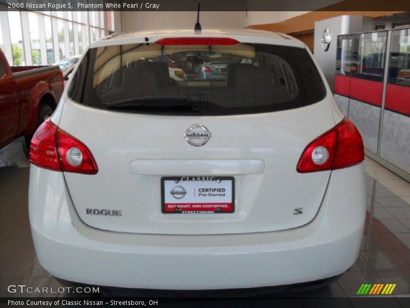 Phantom White Pearl / Gray 2008 Nissan Rogue S