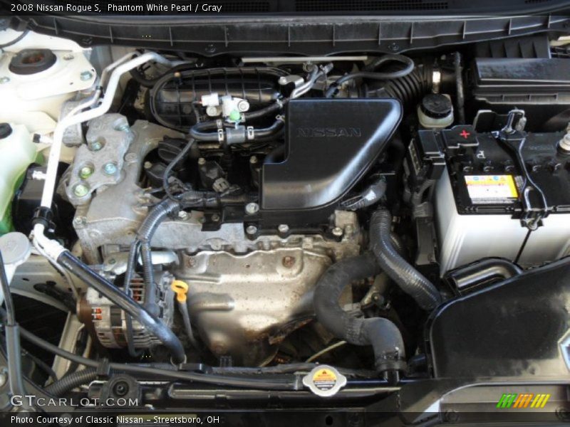 Phantom White Pearl / Gray 2008 Nissan Rogue S
