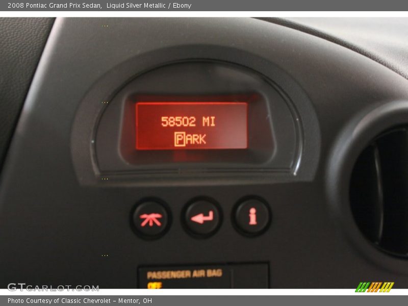 Liquid Silver Metallic / Ebony 2008 Pontiac Grand Prix Sedan