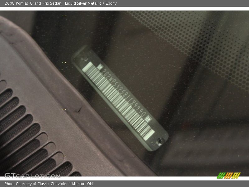 Liquid Silver Metallic / Ebony 2008 Pontiac Grand Prix Sedan