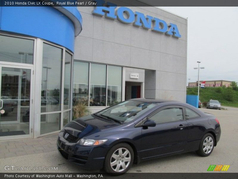 Royal Blue Pearl / Gray 2010 Honda Civic LX Coupe