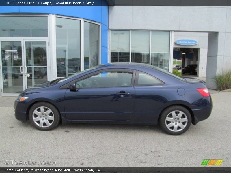 Royal Blue Pearl / Gray 2010 Honda Civic LX Coupe