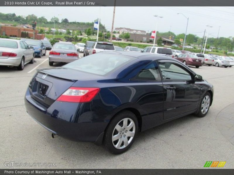 Royal Blue Pearl / Gray 2010 Honda Civic LX Coupe