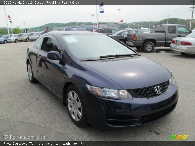 Royal Blue Pearl / Gray 2010 Honda Civic LX Coupe