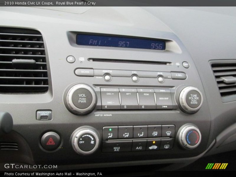Royal Blue Pearl / Gray 2010 Honda Civic LX Coupe