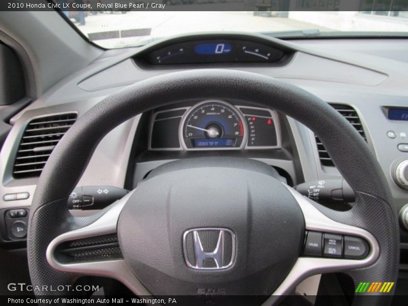 Royal Blue Pearl / Gray 2010 Honda Civic LX Coupe