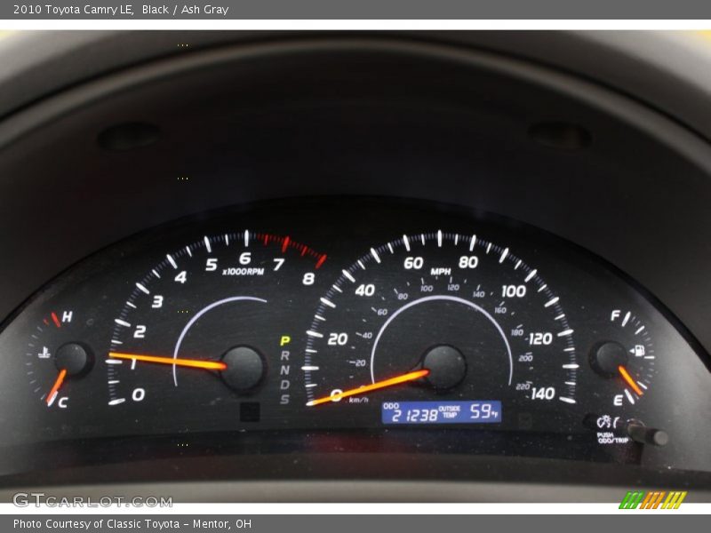 Black / Ash Gray 2010 Toyota Camry LE
