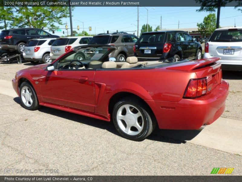 Laser Red Metallic / Medium Parchment 2000 Ford Mustang GT Convertible