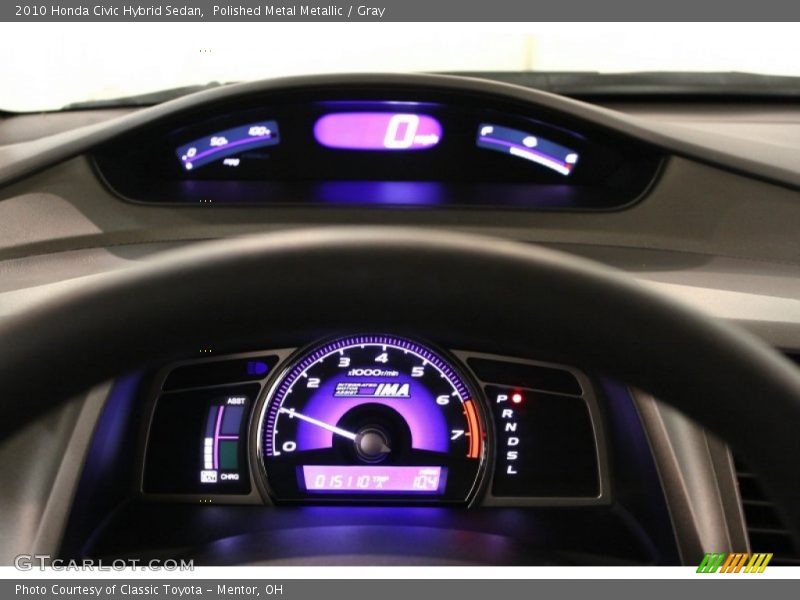 Polished Metal Metallic / Gray 2010 Honda Civic Hybrid Sedan