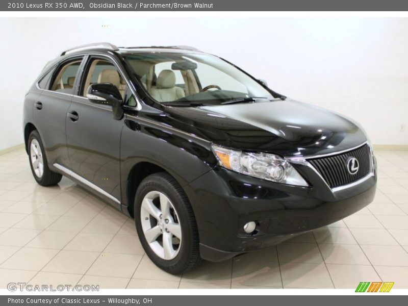 Obsidian Black / Parchment/Brown Walnut 2010 Lexus RX 350 AWD