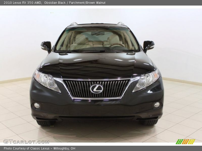 Obsidian Black / Parchment/Brown Walnut 2010 Lexus RX 350 AWD