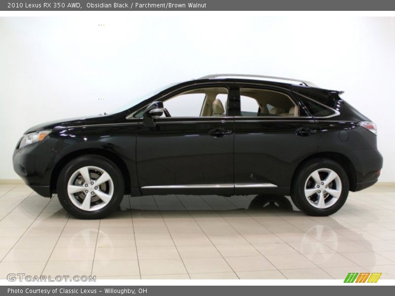 Obsidian Black / Parchment/Brown Walnut 2010 Lexus RX 350 AWD