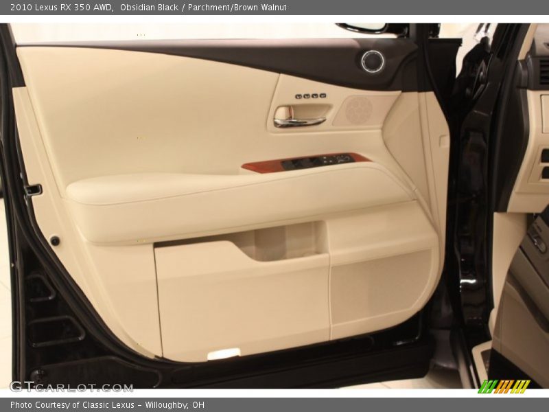 Obsidian Black / Parchment/Brown Walnut 2010 Lexus RX 350 AWD