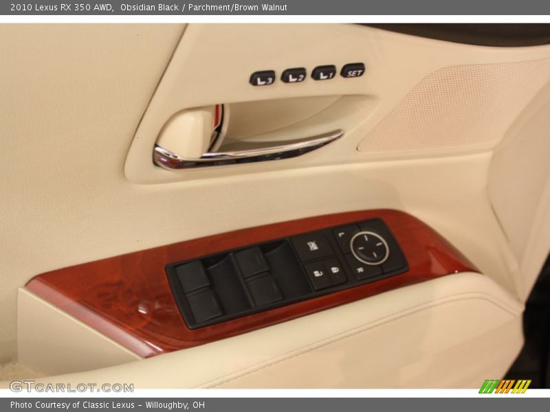 Obsidian Black / Parchment/Brown Walnut 2010 Lexus RX 350 AWD
