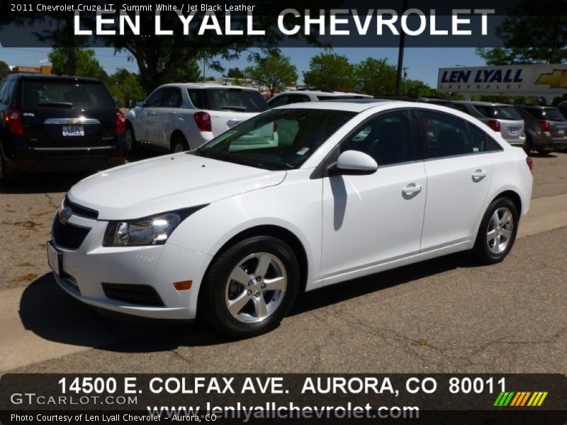 Summit White / Jet Black Leather 2011 Chevrolet Cruze LT