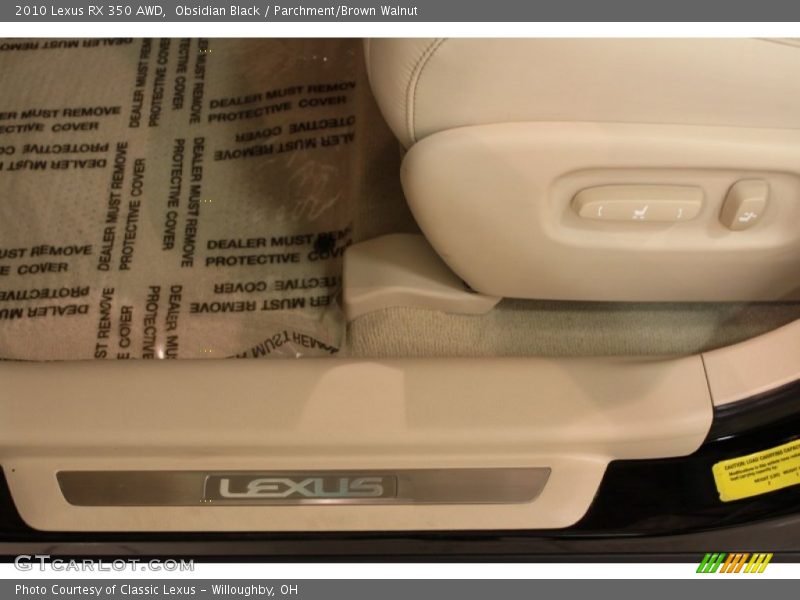 Obsidian Black / Parchment/Brown Walnut 2010 Lexus RX 350 AWD