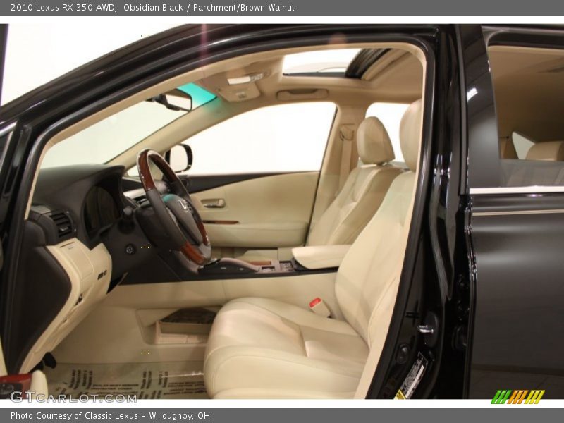 Obsidian Black / Parchment/Brown Walnut 2010 Lexus RX 350 AWD
