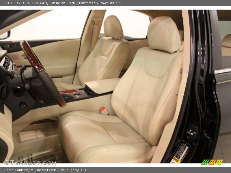 Obsidian Black / Parchment/Brown Walnut 2010 Lexus RX 350 AWD