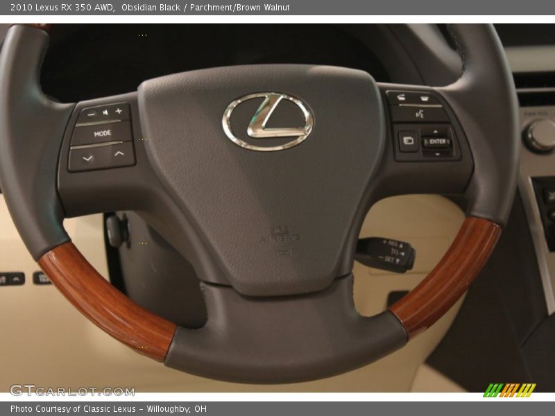 Obsidian Black / Parchment/Brown Walnut 2010 Lexus RX 350 AWD
