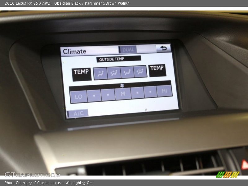 Obsidian Black / Parchment/Brown Walnut 2010 Lexus RX 350 AWD