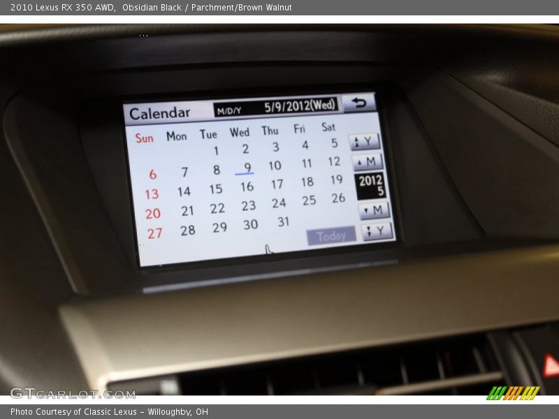 Obsidian Black / Parchment/Brown Walnut 2010 Lexus RX 350 AWD