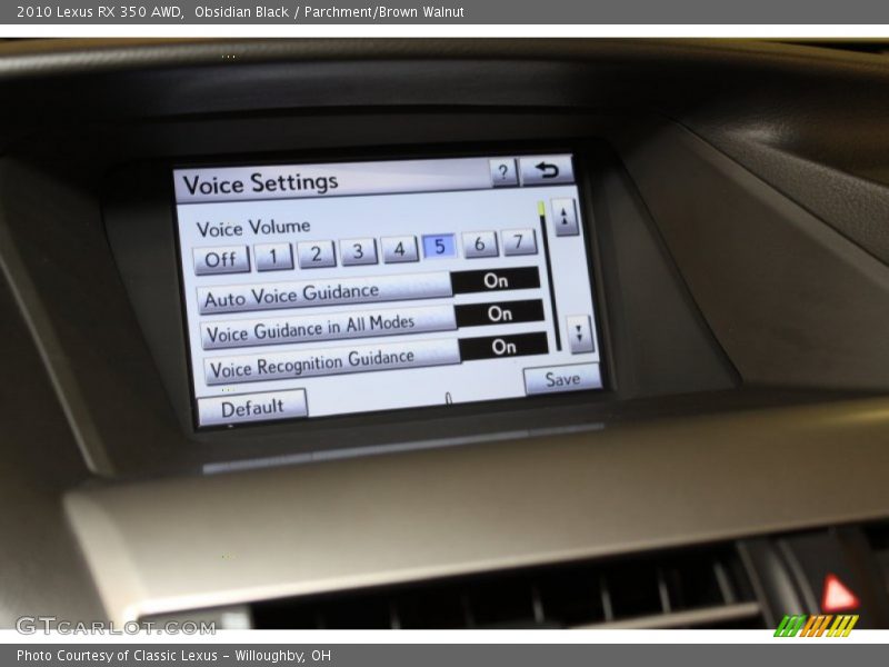 Obsidian Black / Parchment/Brown Walnut 2010 Lexus RX 350 AWD