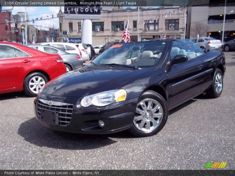 Midnight Blue Pearl / Light Taupe 2006 Chrysler Sebring Limited Convertible