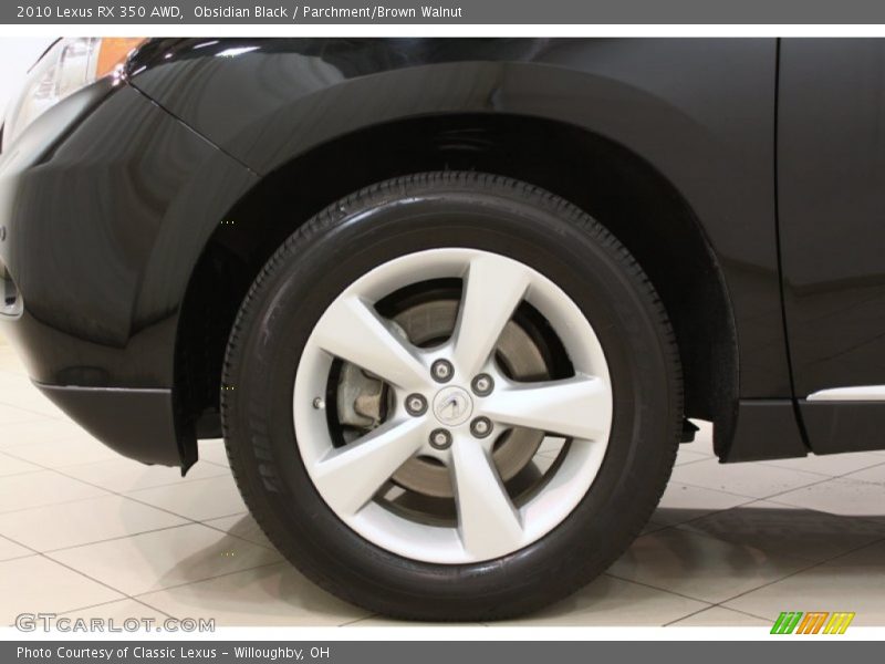 Obsidian Black / Parchment/Brown Walnut 2010 Lexus RX 350 AWD