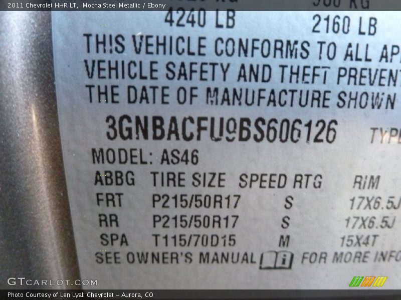 Mocha Steel Metallic / Ebony 2011 Chevrolet HHR LT