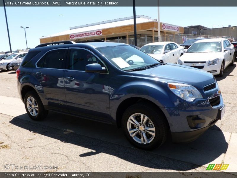 Twilight Blue Metallic / Jet Black 2012 Chevrolet Equinox LT AWD
