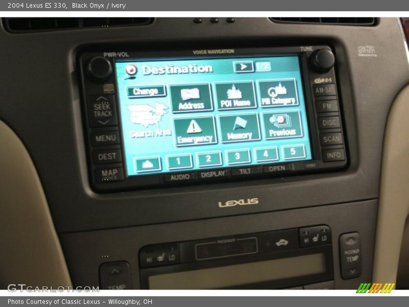 Black Onyx / Ivory 2004 Lexus ES 330