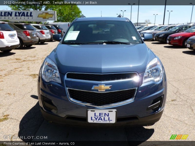 Twilight Blue Metallic / Jet Black 2012 Chevrolet Equinox LT AWD