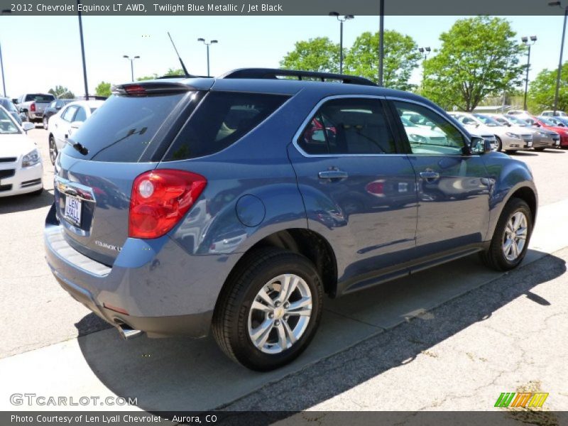 Twilight Blue Metallic / Jet Black 2012 Chevrolet Equinox LT AWD