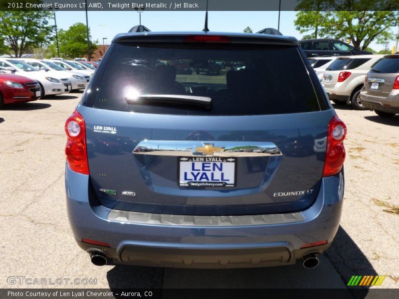 Twilight Blue Metallic / Jet Black 2012 Chevrolet Equinox LT AWD