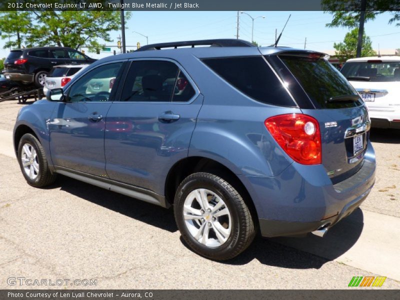 Twilight Blue Metallic / Jet Black 2012 Chevrolet Equinox LT AWD