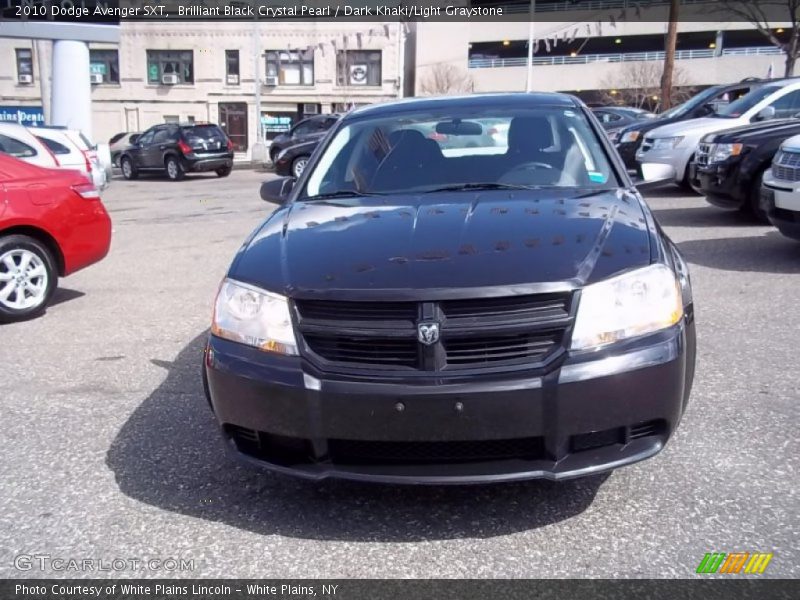 Brilliant Black Crystal Pearl / Dark Khaki/Light Graystone 2010 Dodge Avenger SXT