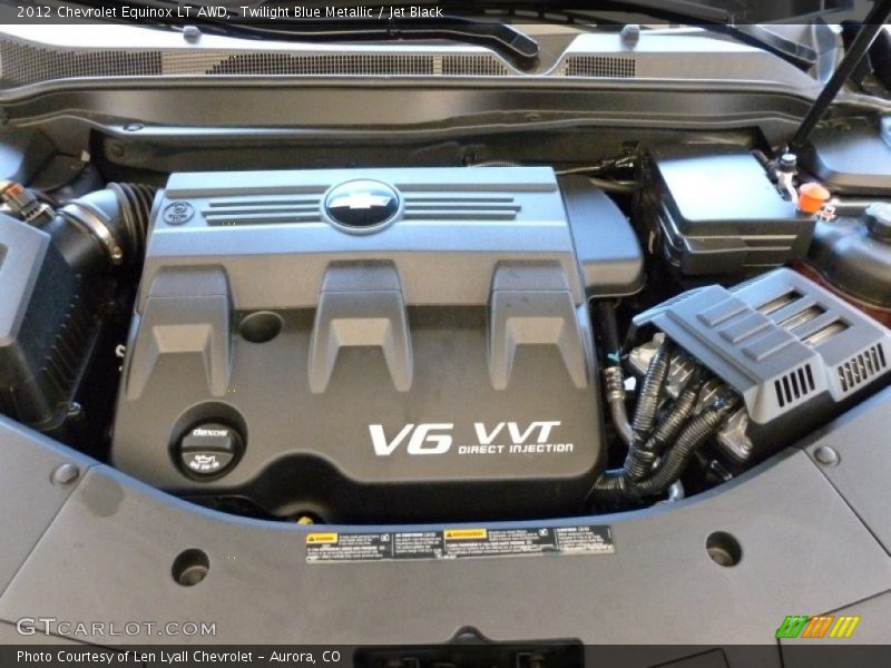 Twilight Blue Metallic / Jet Black 2012 Chevrolet Equinox LT AWD