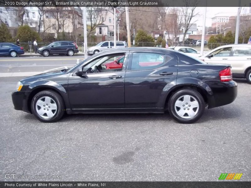 Brilliant Black Crystal Pearl / Dark Khaki/Light Graystone 2010 Dodge Avenger SXT