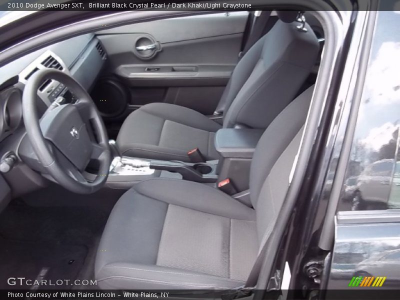 Brilliant Black Crystal Pearl / Dark Khaki/Light Graystone 2010 Dodge Avenger SXT