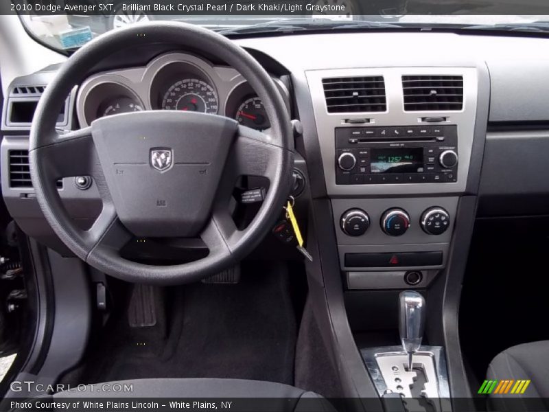 Brilliant Black Crystal Pearl / Dark Khaki/Light Graystone 2010 Dodge Avenger SXT