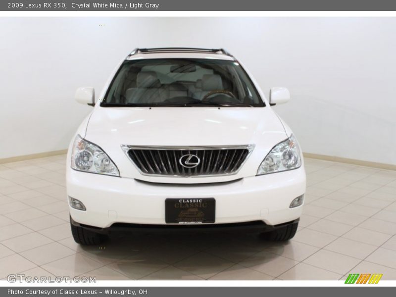 Crystal White Mica / Light Gray 2009 Lexus RX 350