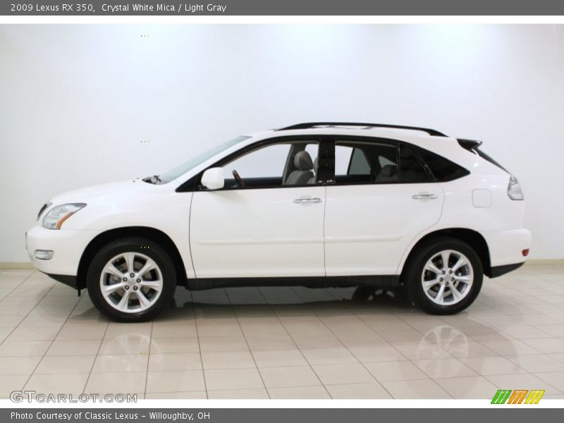 Crystal White Mica / Light Gray 2009 Lexus RX 350