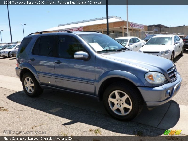 Platinum Blue Metallic / Charcoal 2004 Mercedes-Benz ML 500 4Matic