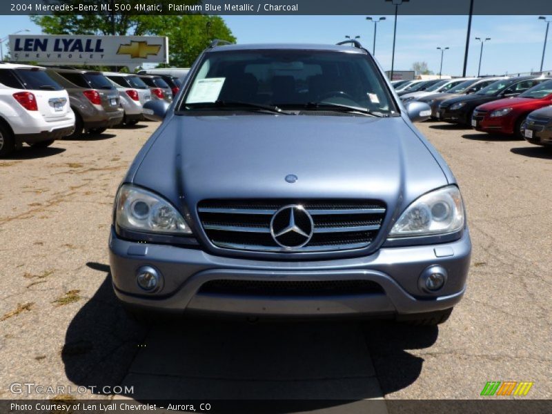 Platinum Blue Metallic / Charcoal 2004 Mercedes-Benz ML 500 4Matic