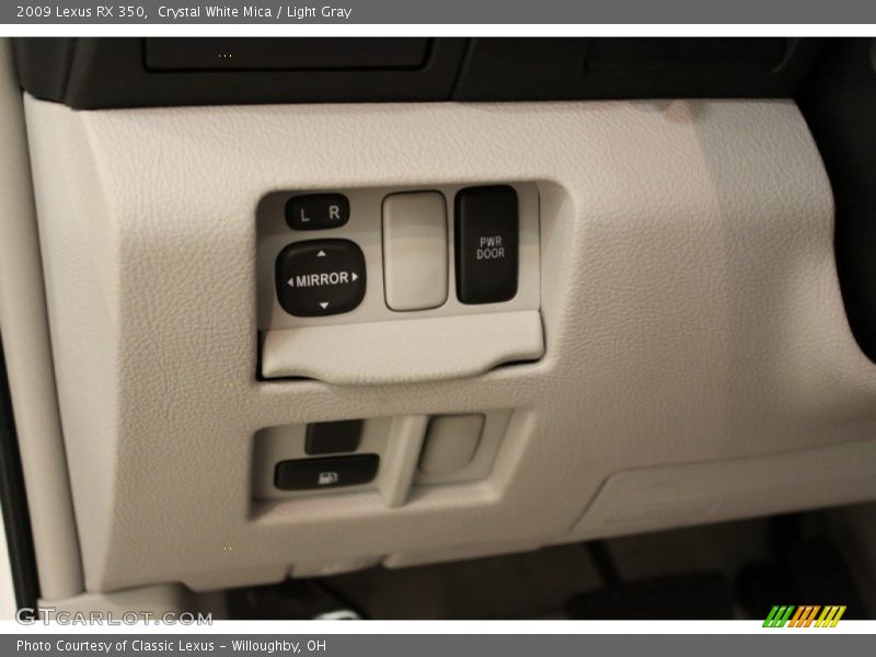 Crystal White Mica / Light Gray 2009 Lexus RX 350