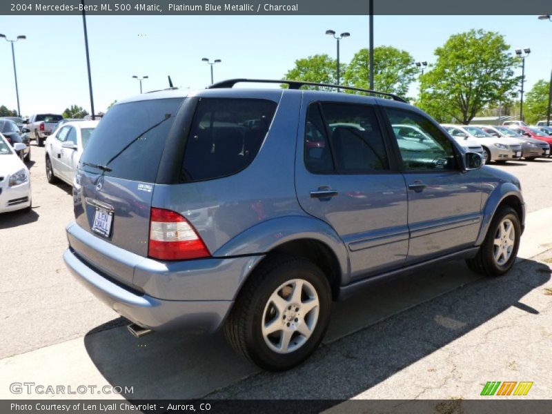 Platinum Blue Metallic / Charcoal 2004 Mercedes-Benz ML 500 4Matic