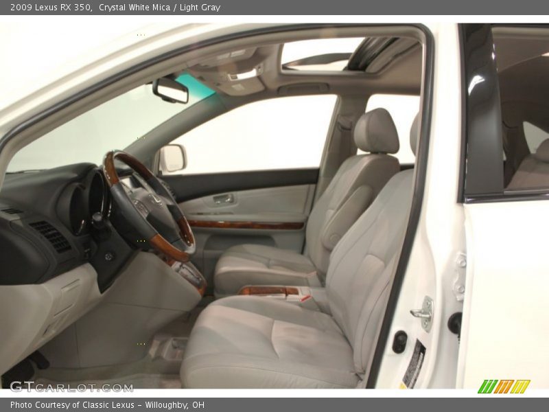 Crystal White Mica / Light Gray 2009 Lexus RX 350