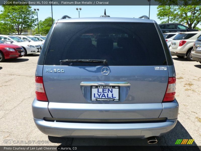 Platinum Blue Metallic / Charcoal 2004 Mercedes-Benz ML 500 4Matic