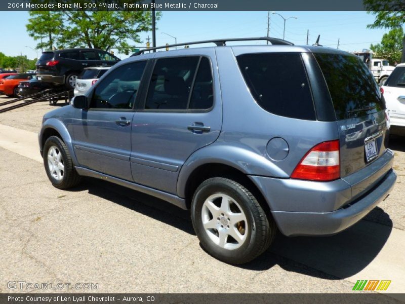 Platinum Blue Metallic / Charcoal 2004 Mercedes-Benz ML 500 4Matic