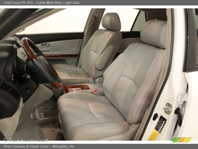 Crystal White Mica / Light Gray 2009 Lexus RX 350